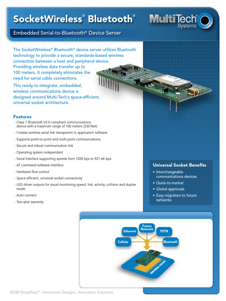 SocketWireless Bluetooth Device Server | PDF | Bluetooth | Computer Network