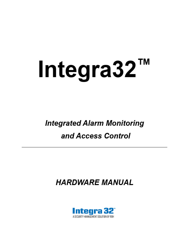 Integra32™ Alarm & Access Control Guide | PDF | Switch | Personal Computers