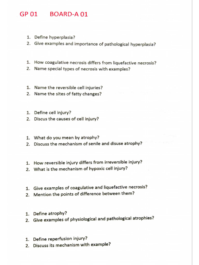 Patho GP Card Question | PDF