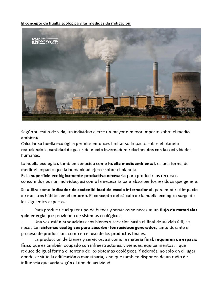 Huella Ecológica y Cambio Climático | PDF | Combustibles fósiles ...