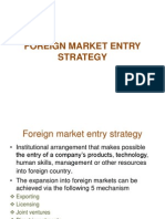 Foreign Market Entry Strategy