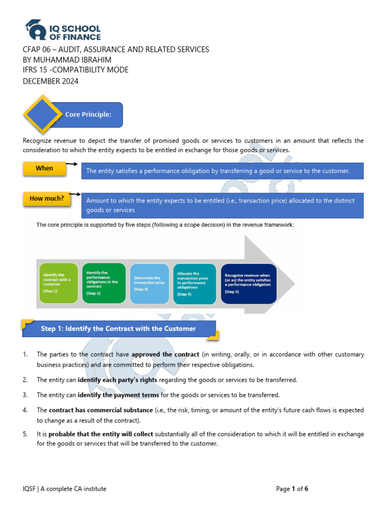 IFRS 15 Revenue Recognition Guide | PDF | Revenue | Consideration