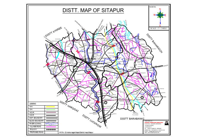Sitapur District Block Map Overview | PDF