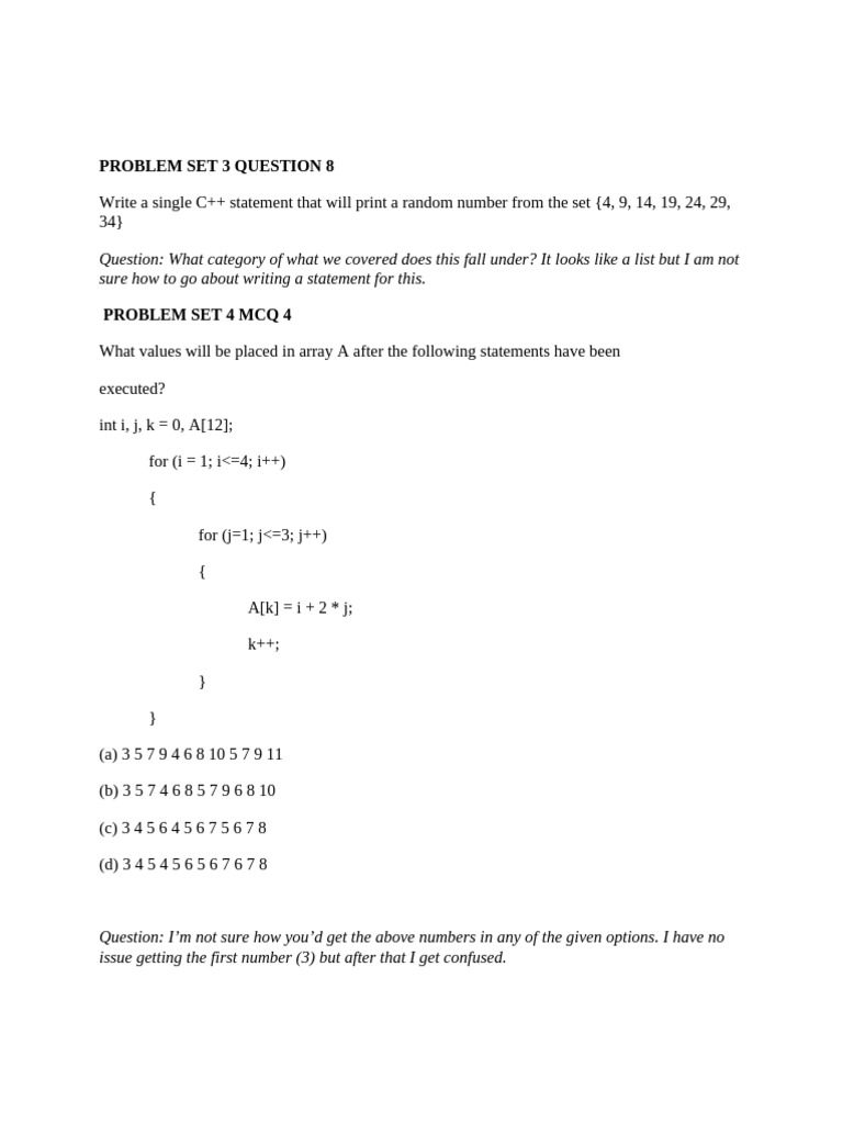C++ Problem Solving Exercises | PDF | Computer Programming | Software ...