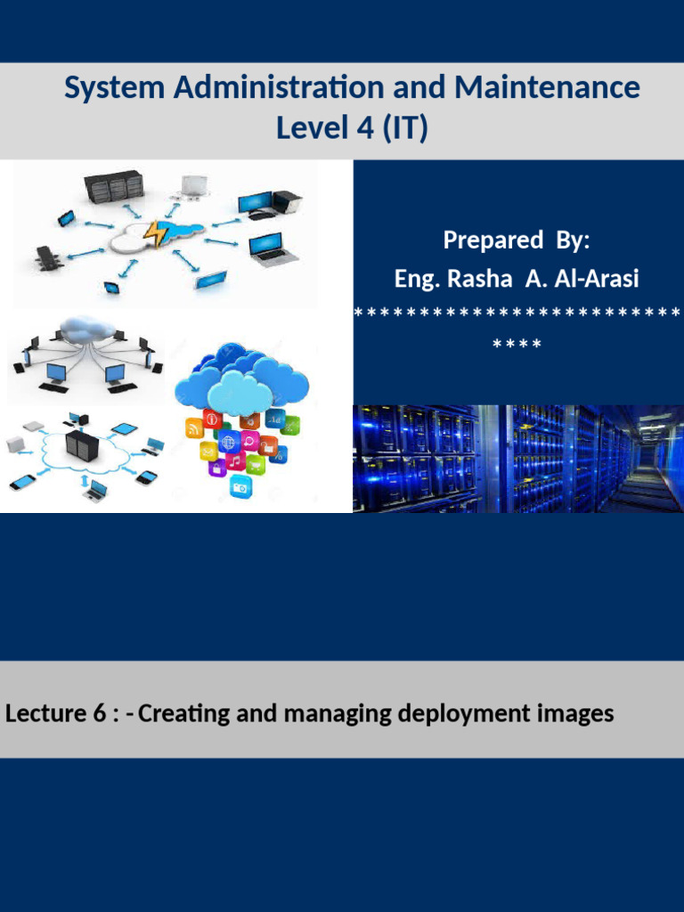Lecture 8 Creating and Managing Deployment Images | PDF | Computer ...