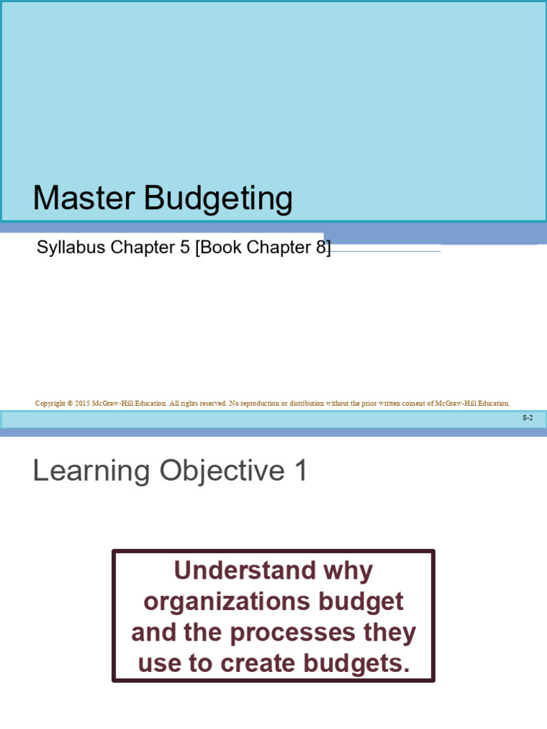 Master Budgeting Overview and Techniques | PDF | Retained Earnings ...
