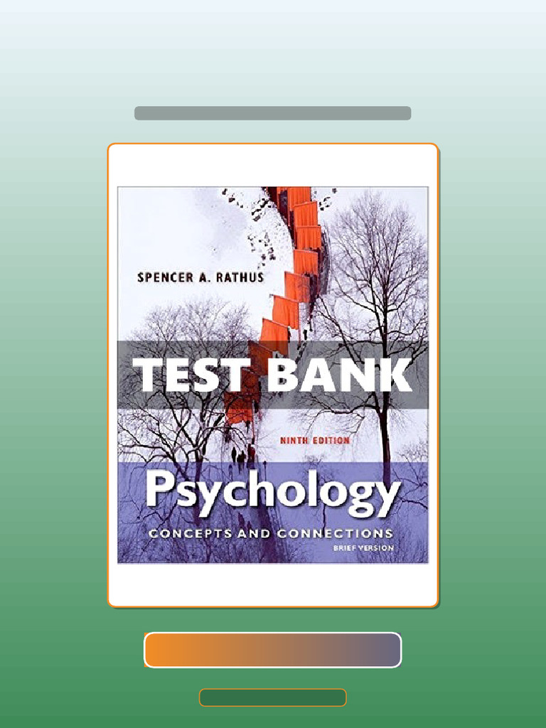 Psychology Concepts and Connections 9 Ed Rathus | PDF | Multiple Choice ...