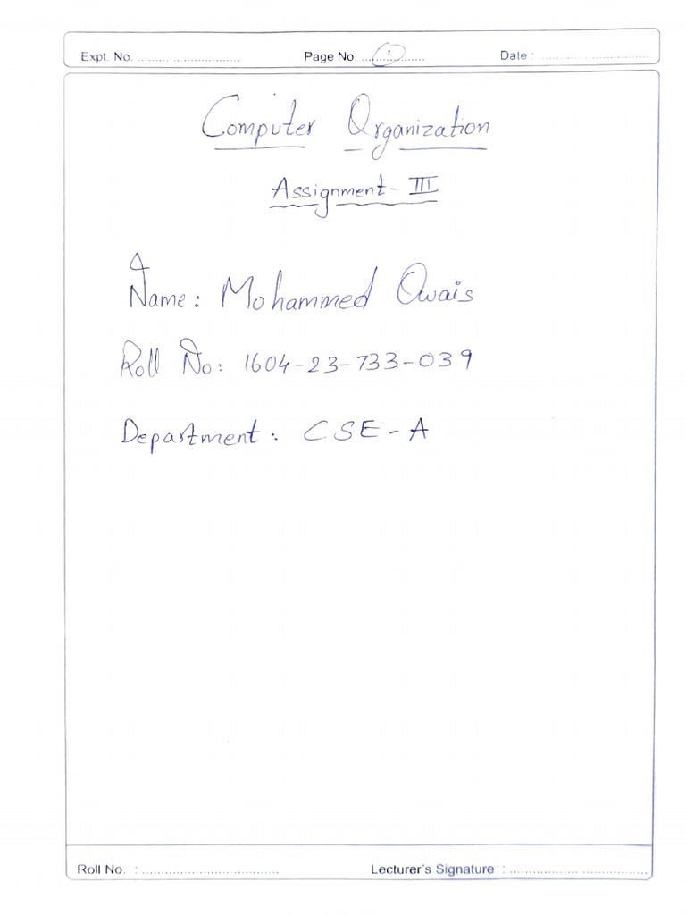 Co Assignment 3 | PDF