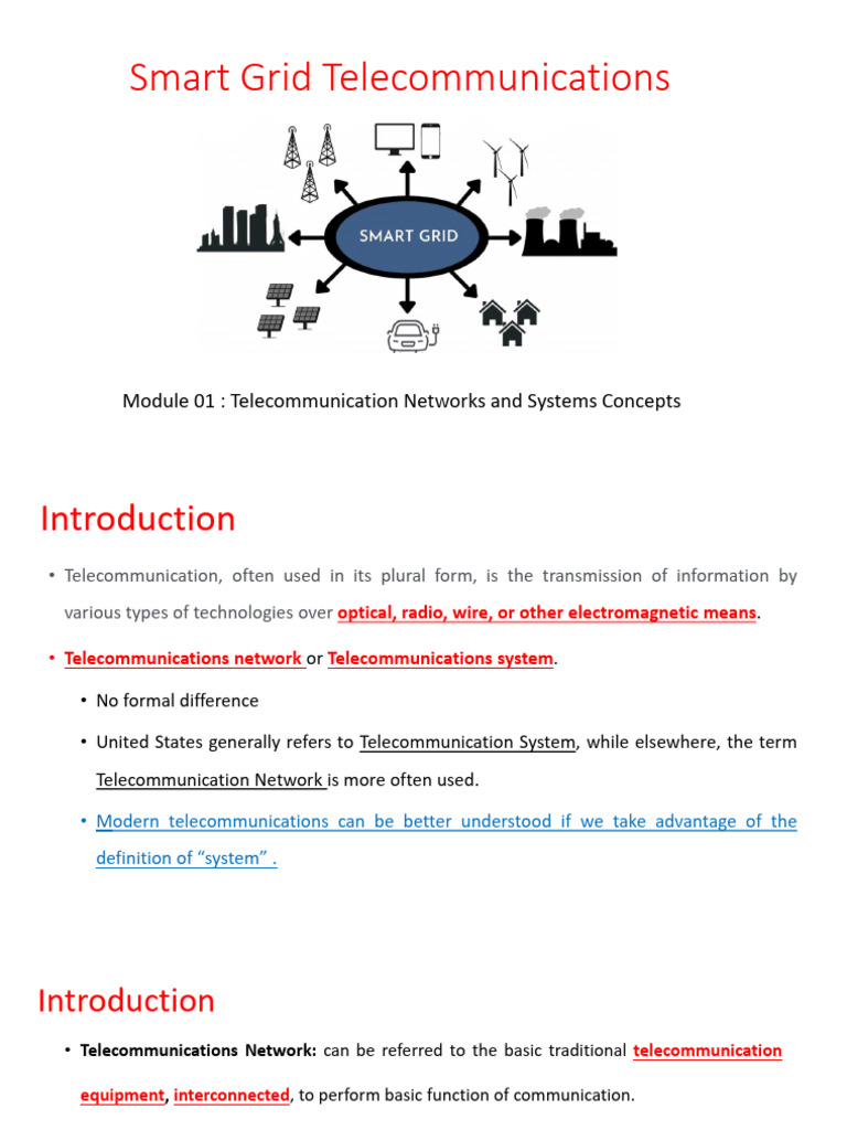 Smart Grid Telecom Networks Overview | PDF | Computer Network | Osi Model