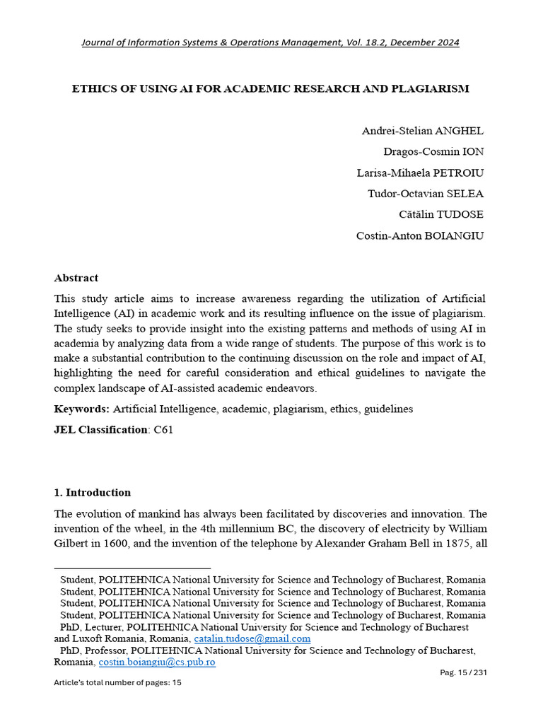 Ethics of AI in Academic Research | PDF | Artificial Intelligence ...