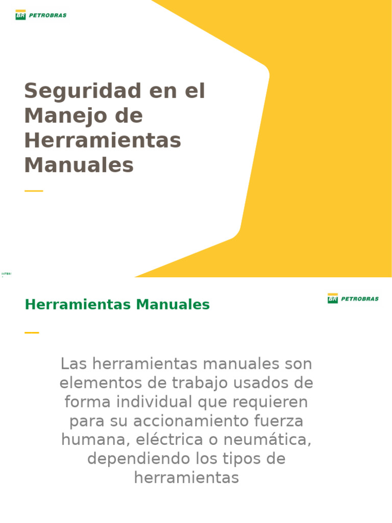 Seguridad Manejo de Herramientas Manuales | PDF | Herramientas | Martillo