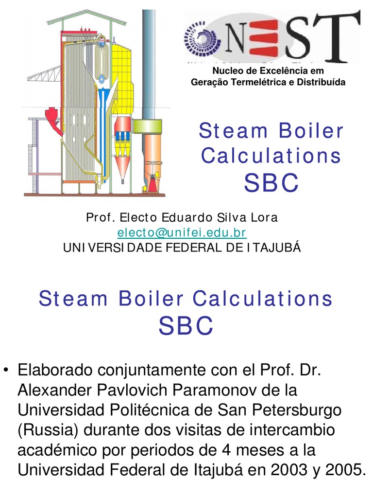 Steam Boiler Calculations Cogeneración Convección