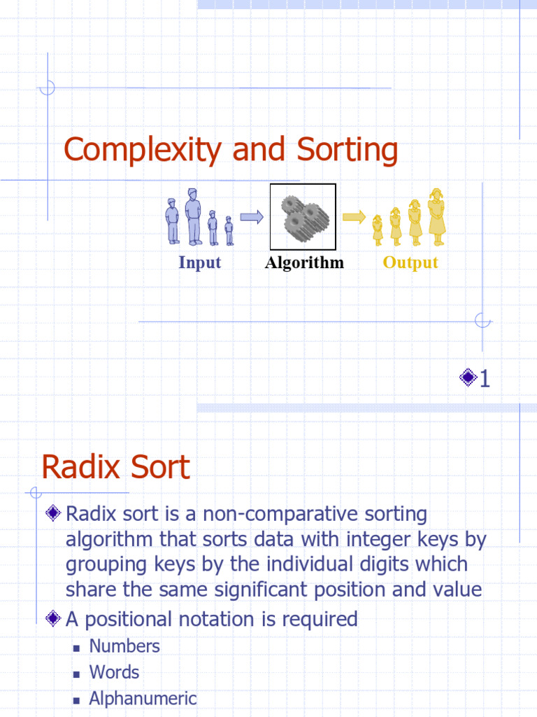 Radix Sort Algorithm Explained | PDF | Time Complexity | Applied ...