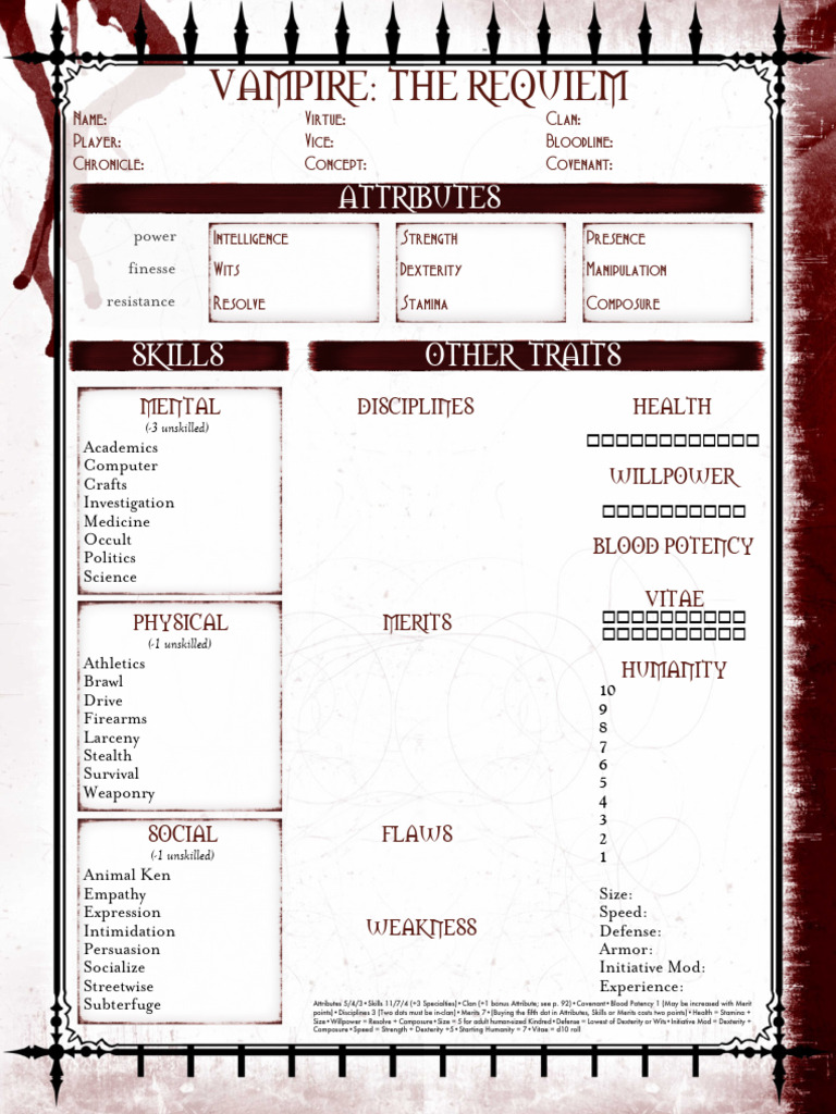 Hank Vampire Blood Potency Guide PDF