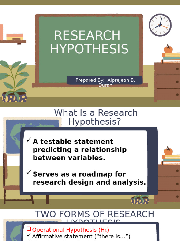 Understanding Research Hypotheses | PDF | Hypothesis | Scientific Theories