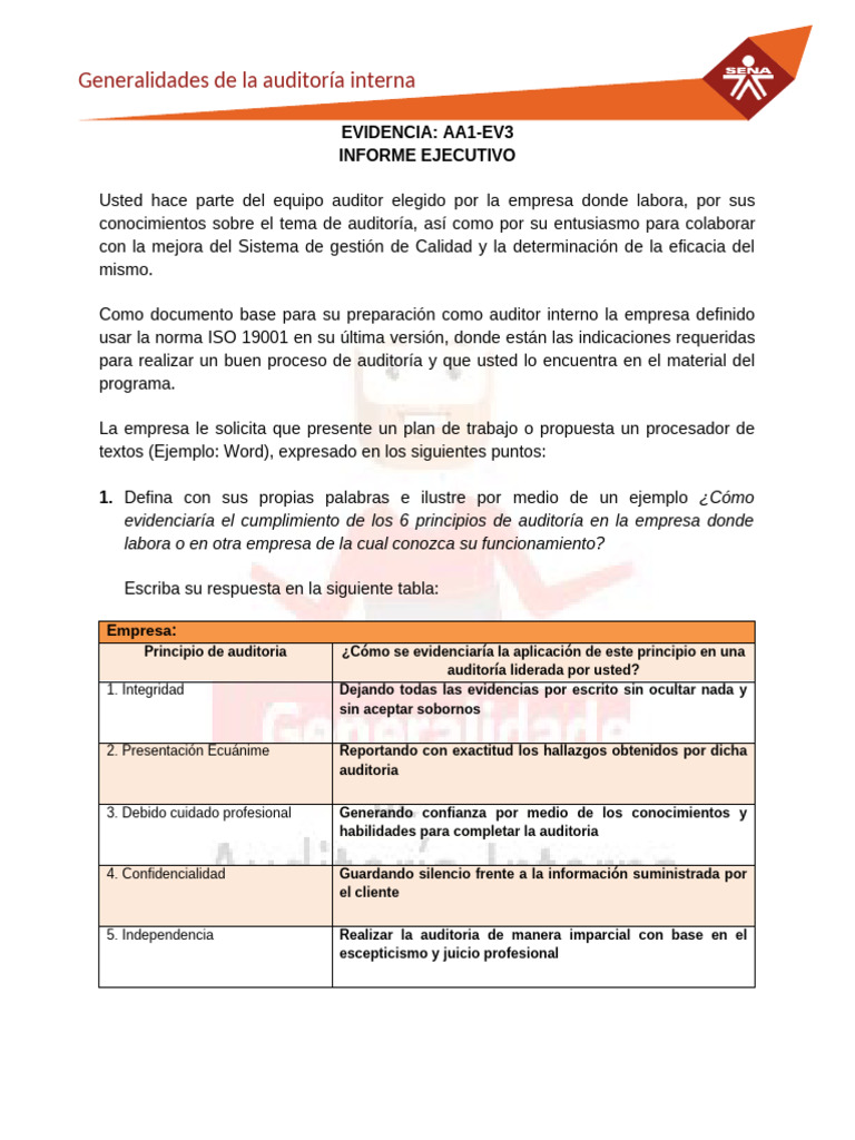 Plan de Auditoría Interna ISO 19001 | PDF | Auditoría | Business