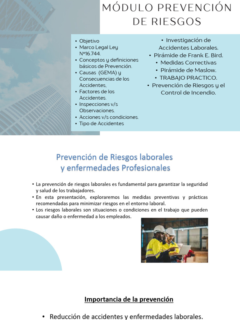 Prevención de Riesgos Laborales y Normativa | PDF | Derecho laboral ...