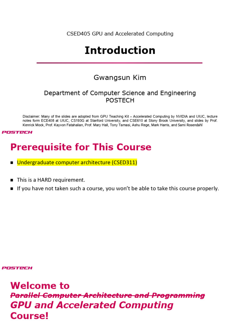GPU and Accelerated Computing Course Overview | PDF | Shader | Graphics ...