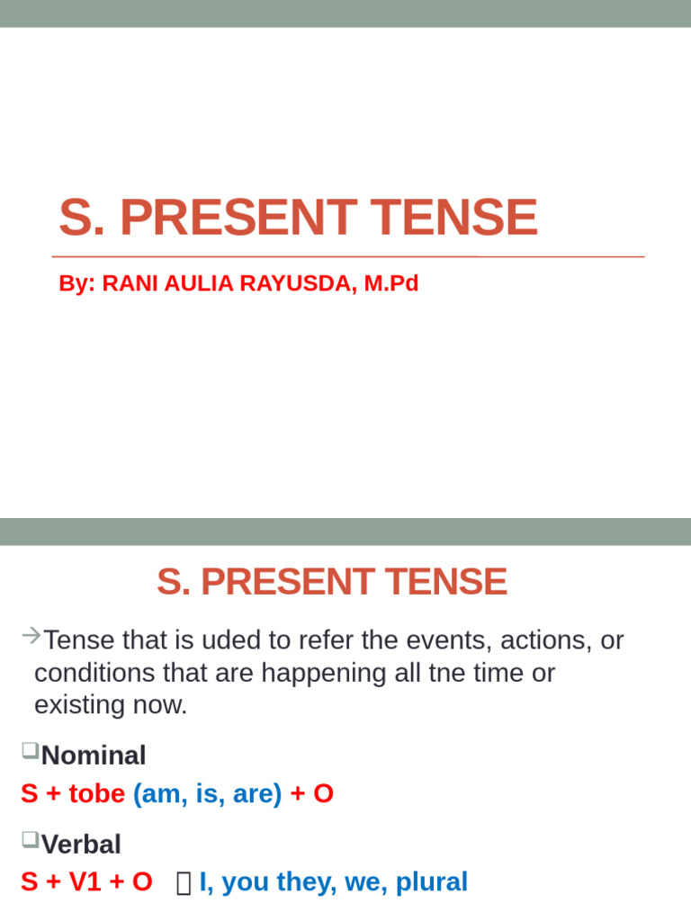 Understanding Present Tense Usage | PDF