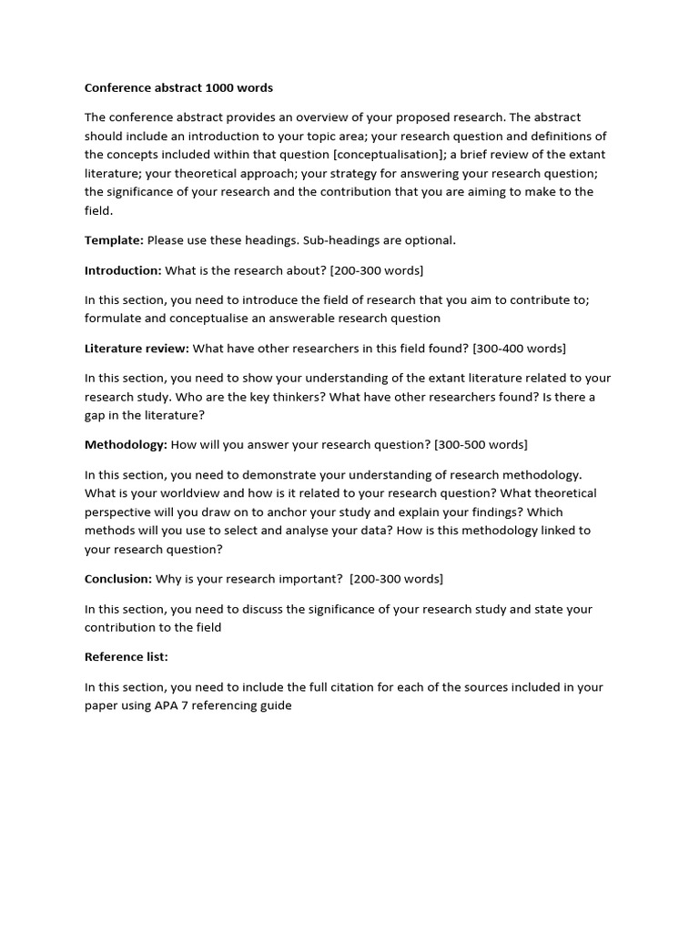 Abstract Template | PDF