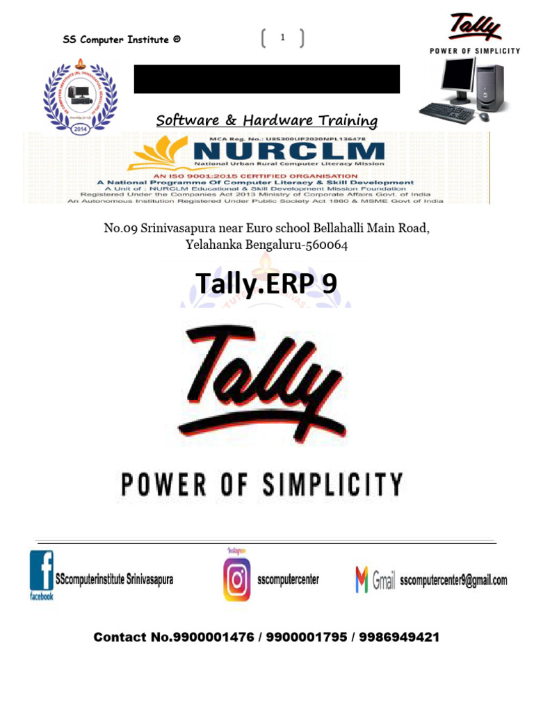 Tally ERP 9 GST Course Overview | PDF | Value Added Tax | Debits And ...