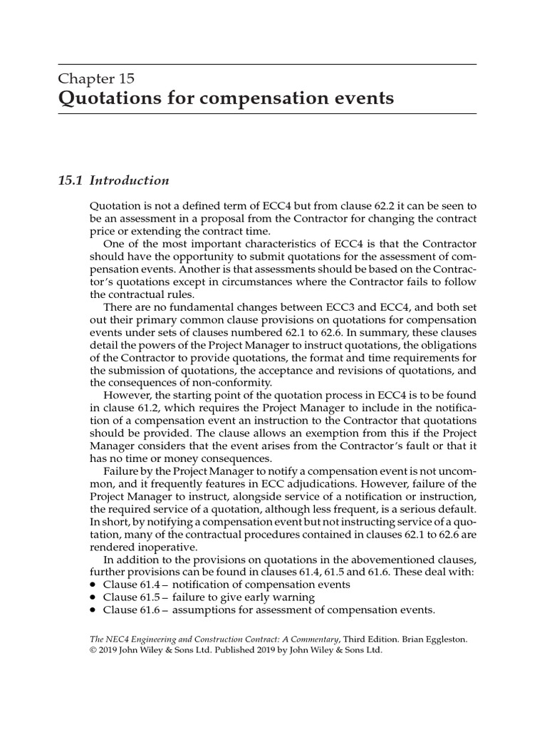 NEC4 Clause 61.4: Compensation Events | PDF | Justice | Crime & Violence
