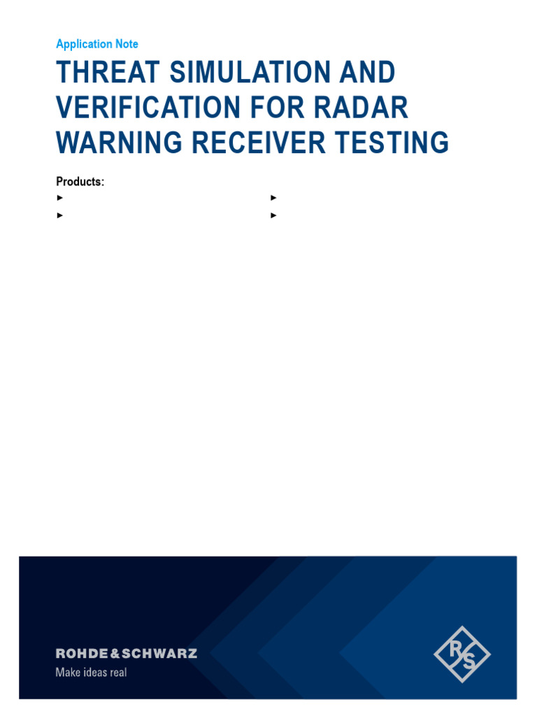 Radar Warning Receiver Testing Methods | PDF | Radar | Bandwidth ...