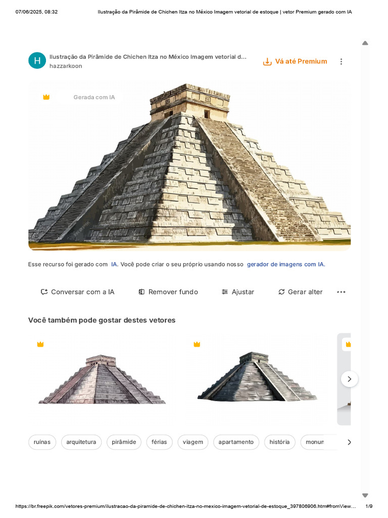 Ilustração da Pirâmide de Chichen Itza no México Imagem vetorial de ...