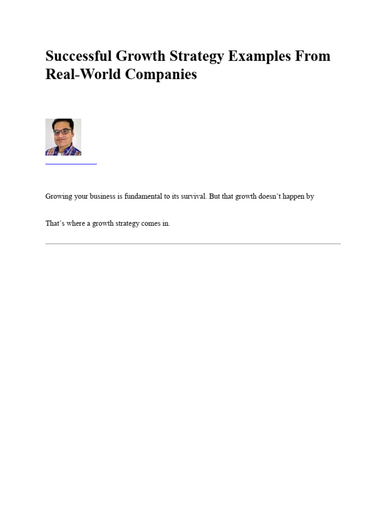 Real-World Growth Strategy Insights | PDF | Facebook | Business Economics