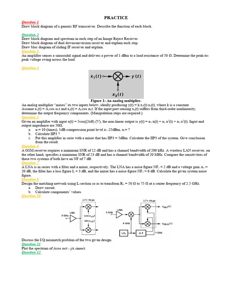 RF Transceiver Design and Analysis Guide | PDF | Frequency Modulation ...