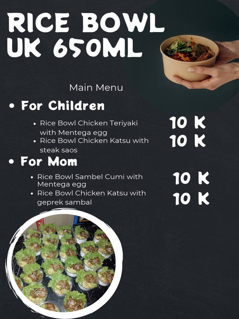 Black Minimalist Rice Bowl Menu - 20240125 - 141957 - 0000 | PDF