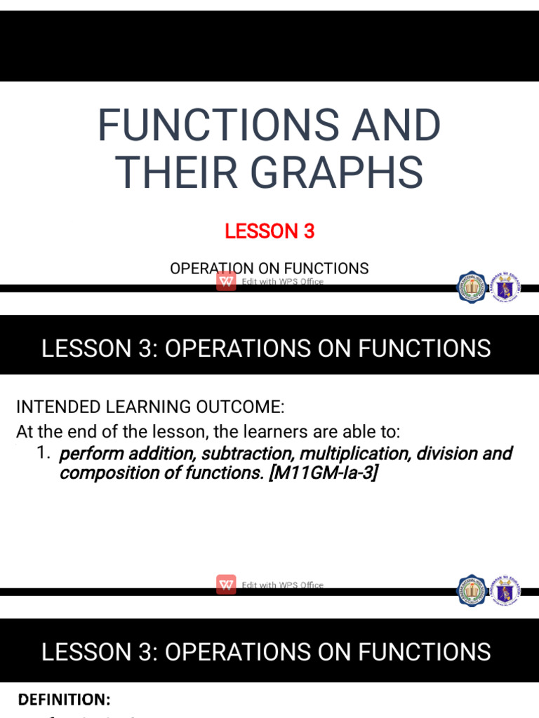 3.2 Evaluation and Operation On Functions | PDF