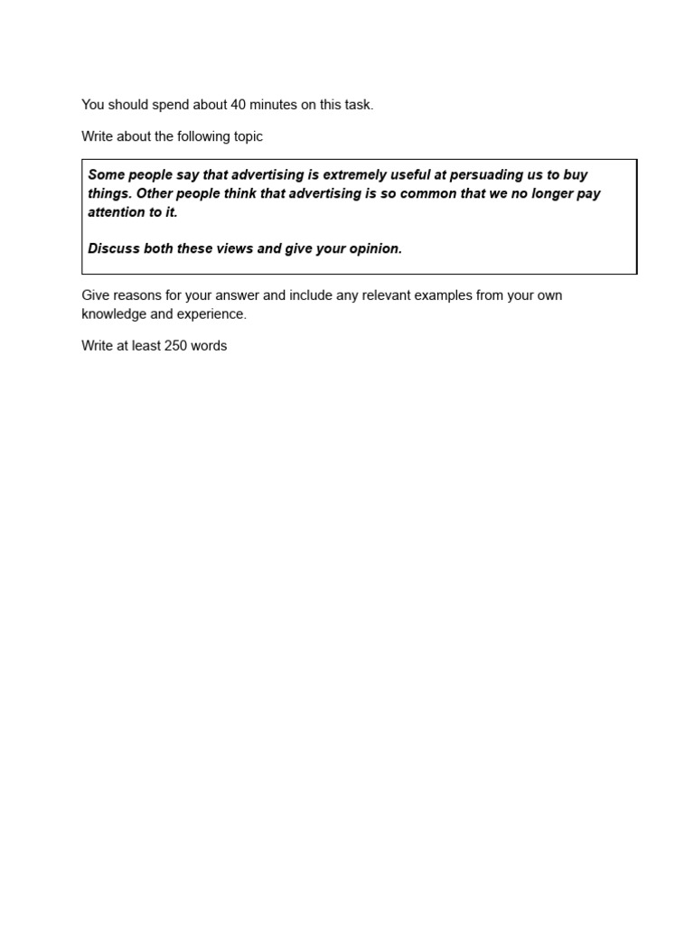 Writing Task 2 | PDF