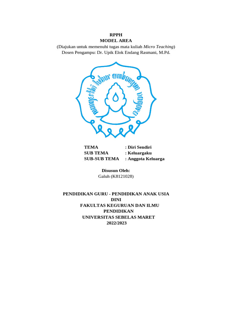 Galuh k8121028 RPPH Model Area | PDF