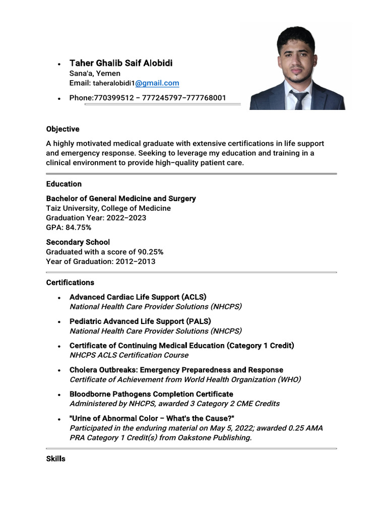 Taher CV | PDF