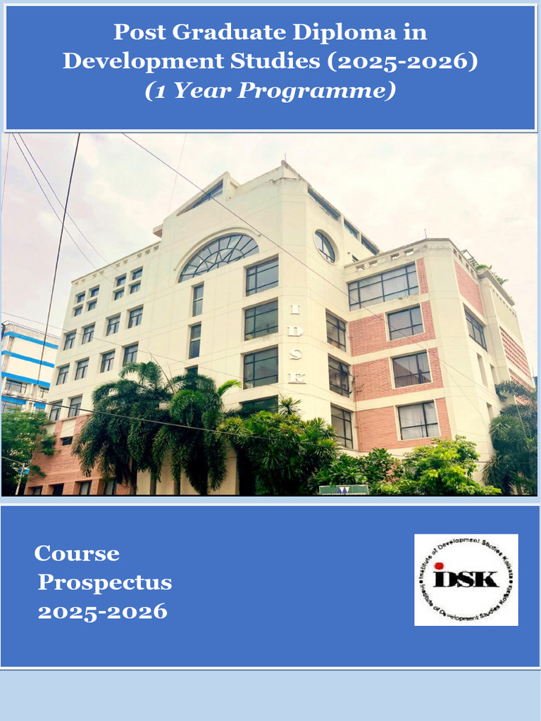 PG Diploma in Development Studies 2025-26 | PDF | Survey Methodology ...