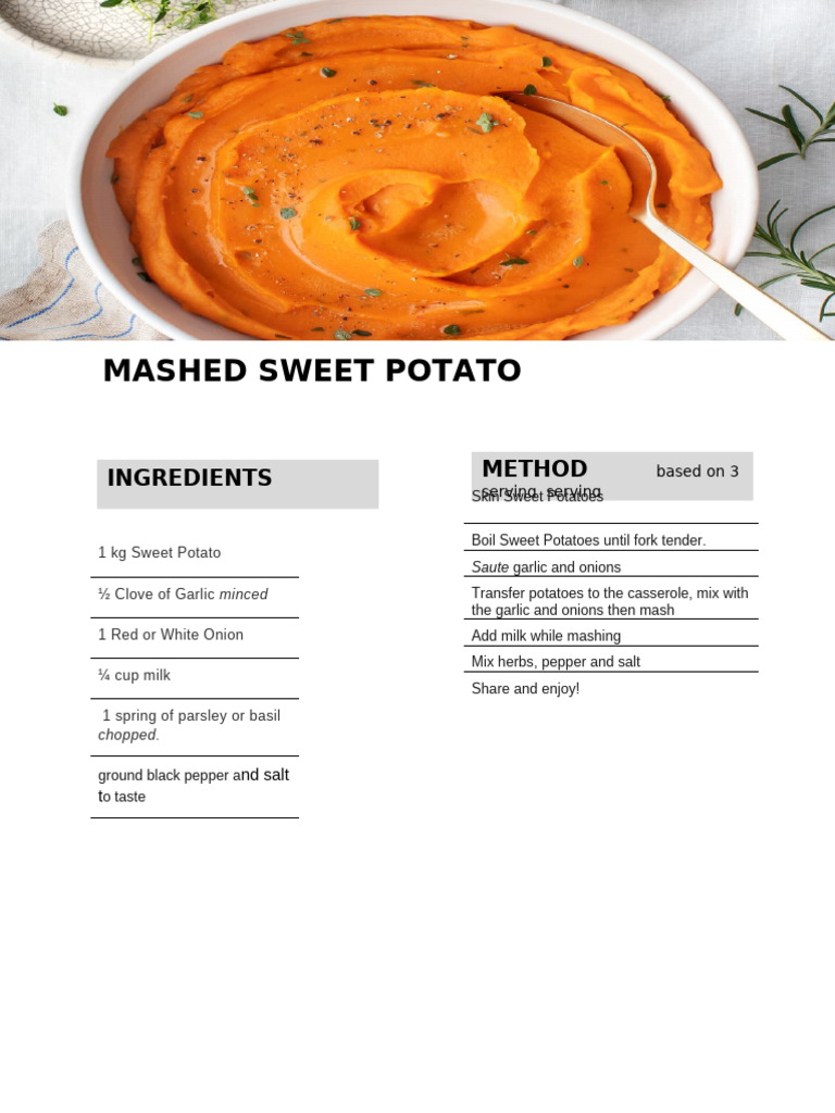 Sweet Potato Fries | PDF