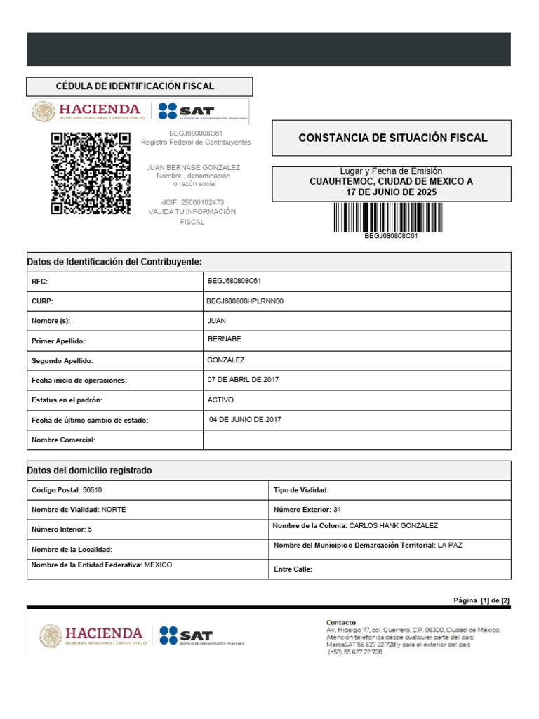 BEGJ680808C61 RFC | PDF | Gobierno