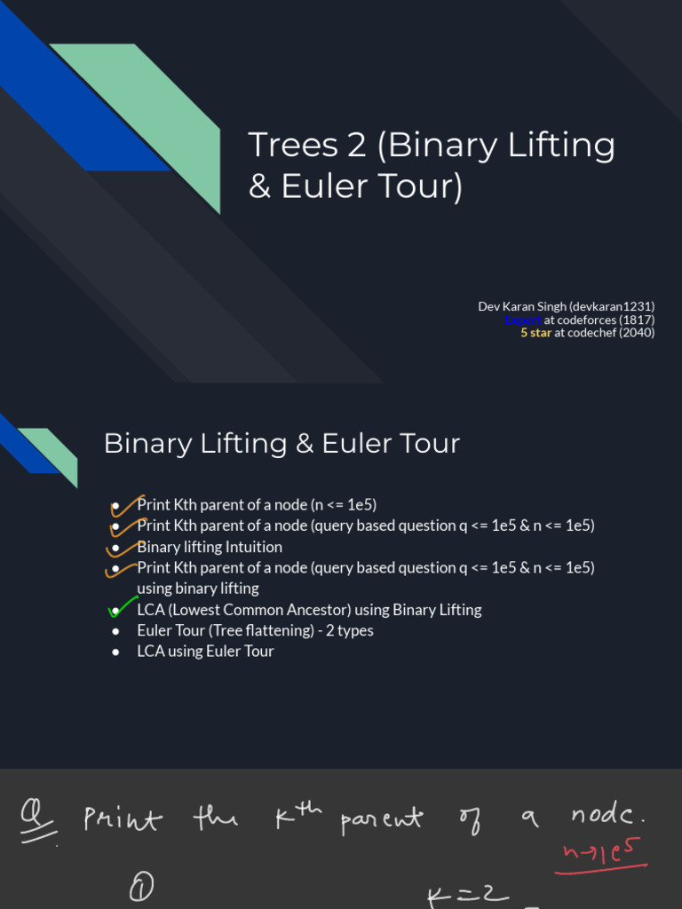 LCA with Binary Lifting Techniques | PDF