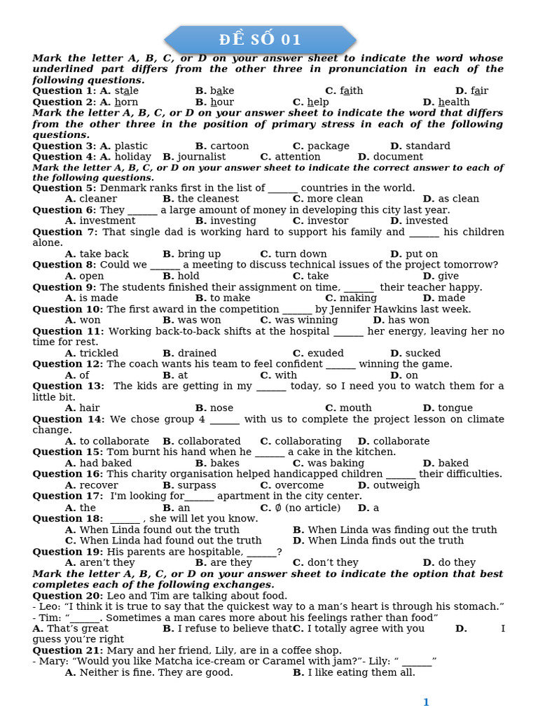 English Language Practice Questions | PDF | Albert Einstein | World ...