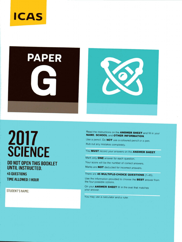 Science G 2017 With Answers | PDF