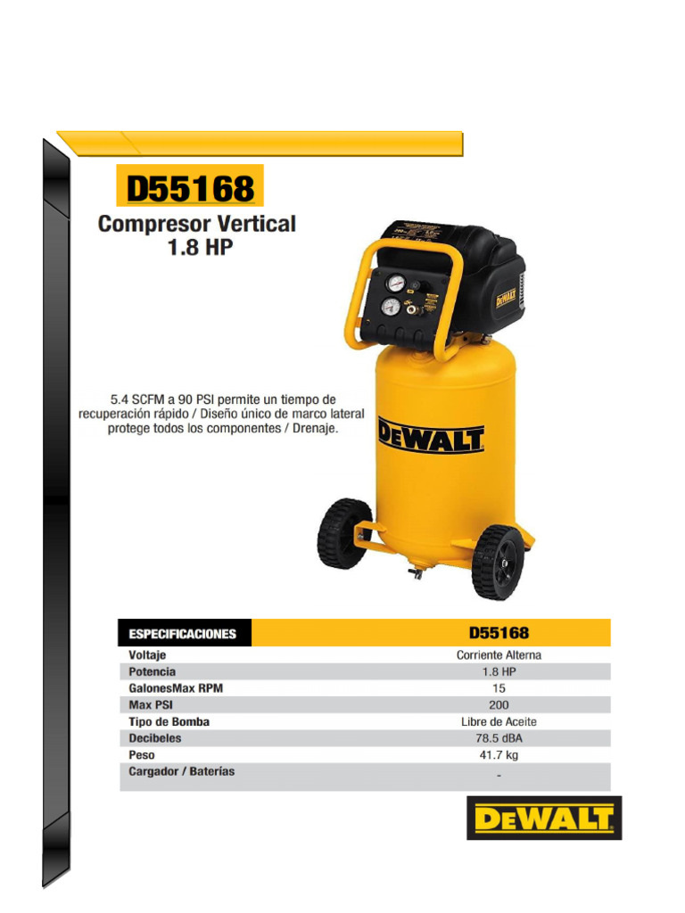 d55168 Compresor Dewalt | PDF