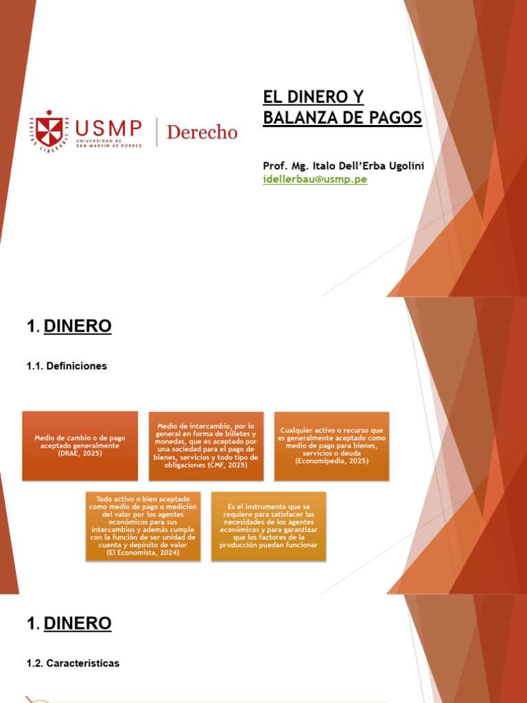 Dinero y Balanza de Pagos: Conceptos Clave | PDF | Balance de pagos ...
