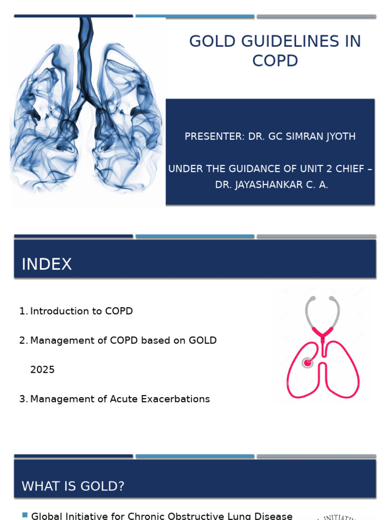 GOLD Guidelines in COPD | PDF | Chronic Obstructive Pulmonary Disease ...
