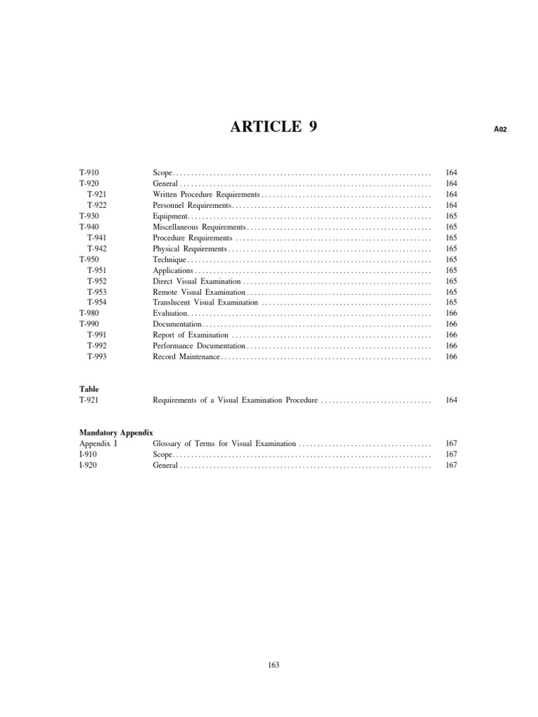 ASME Section V Article 9 Overview | PDF | Lighting | Nondestructive Testing