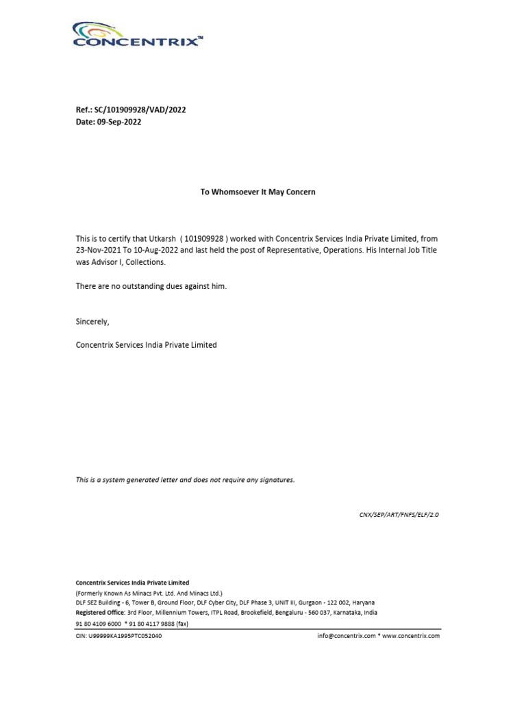 Ref.: SC/101909928/VAD/2022 Date: 09-Sep-2022: This Is A System ...