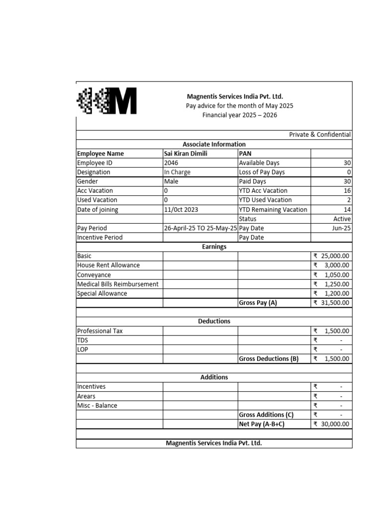 May 2025 Employee Pay Advice Summary | PDF | Taxes | Government Finances