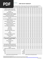 Childcare First Aid Kit Checklist | PDF | Self-Improvement | Wellness