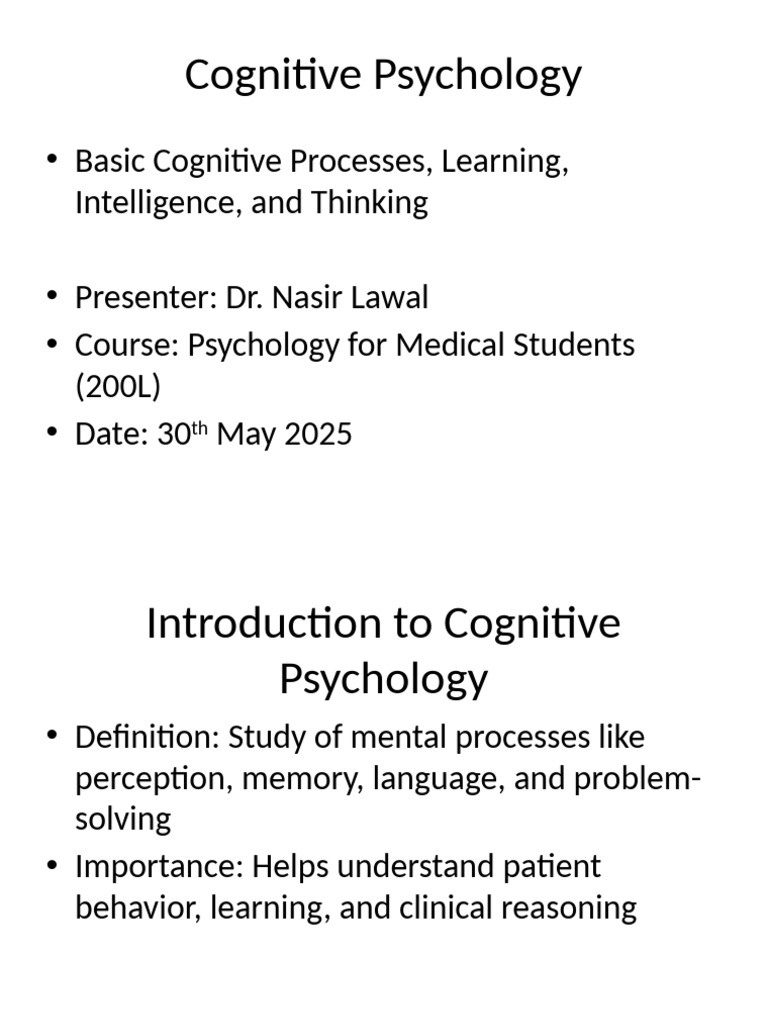 Understanding Cognitive Psychology Basics | PDF | Cognition | Thought