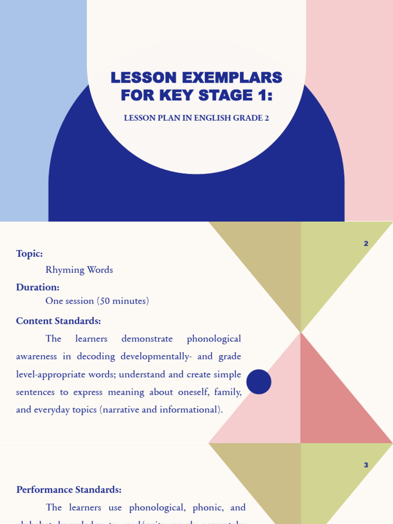 Grade 1 Rhyming Words Lesson Plan | PDF | Word | Linguistics